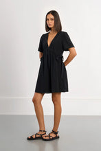 Load image into Gallery viewer, Cinch Waist Mini Dress - Black (ML73EP)
