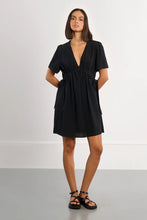 Load image into Gallery viewer, Cinch Waist Mini Dress - Black (ML73EP)
