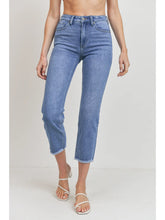 Load image into Gallery viewer, Clean Straight w/ Hem Detail Jeans - Med Wash
