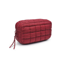Load image into Gallery viewer, Cloud Nine Quilted Puffer Nylon Cosmetic Pouch - Black - Dove Grey - Burgundy - Denim - Olive
