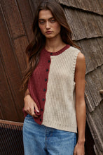 Load image into Gallery viewer, Colosseum Sweater Vest - Burgundy/Taupe (Style #W2189)
