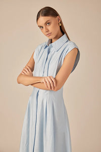 Contrast Stitch Midi Dress - Green (Style #SS1074D)