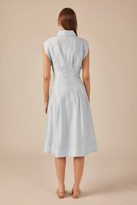 Contrast Stitch Midi Dress - Green (Style #SS1074D)