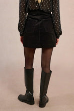 Load image into Gallery viewer, Corduroy Mini Skirt - Black
