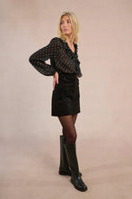 Load image into Gallery viewer, Corduroy Mini Skirt - Black
