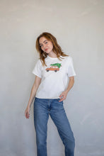 Load image into Gallery viewer, Noelle Holiday Tee - Cream w/ Car &amp; Tree
