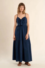 Load image into Gallery viewer, Bow Bustier Maxi Dress - Navy (Style: LA1938EE)
