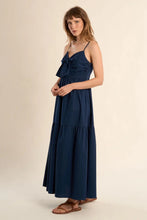 Load image into Gallery viewer, Bow Bustier Maxi Dress - Navy (Style: LA1938EE)
