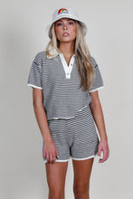 Load image into Gallery viewer, Comey Polo &amp; Kuro Knit Shorts Set - Cream/Blk
