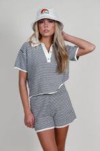 Load image into Gallery viewer, Comey Polo &amp; Kuro Knit Shorts Set - Cream/Blk
