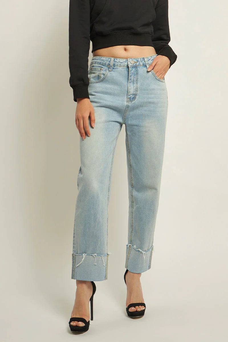 Cuff Hem Jeans