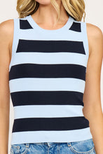 Load image into Gallery viewer, Curren Striped Knit Top - Navy/Lt Blue Stripe (SW2198)
