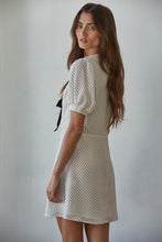 Load image into Gallery viewer, Dainty Collared Bow Mini Dress - Cream (L8821)
