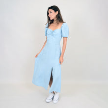 Load image into Gallery viewer, Dania Puff Sleeve Dress - Denim Blue
