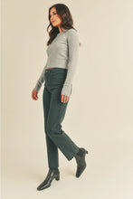 Load image into Gallery viewer, Luna Cut Off Cropped Straight Jeans - Dark Emerald
