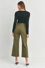 Load image into Gallery viewer, Wide Leg Trouser Jeans - Dark Olive
