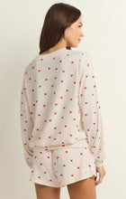Load image into Gallery viewer, Be Mine Heart L/S Top - Vanilla Ice w/ Red Hearts

