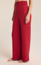 Load image into Gallery viewer, Dawn Smocked Rib Pants - Haute Red
