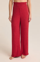 Load image into Gallery viewer, Dawn Smocked Rib Pants - Haute Red
