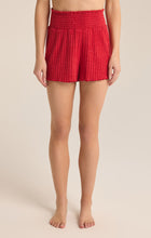 Load image into Gallery viewer, Dawn Smocked Rib Shorts - Haute Red
