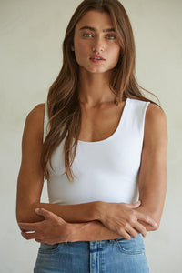 Dbl Layer Full Length Tank - Sangria - Black - White (S1187N)