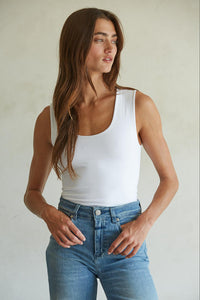 Dbl Layer Full Length Tank - Sangria - Black - White (S1187N)