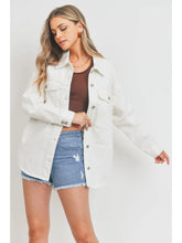 Load image into Gallery viewer, Oversized Off White Denim Shacket
