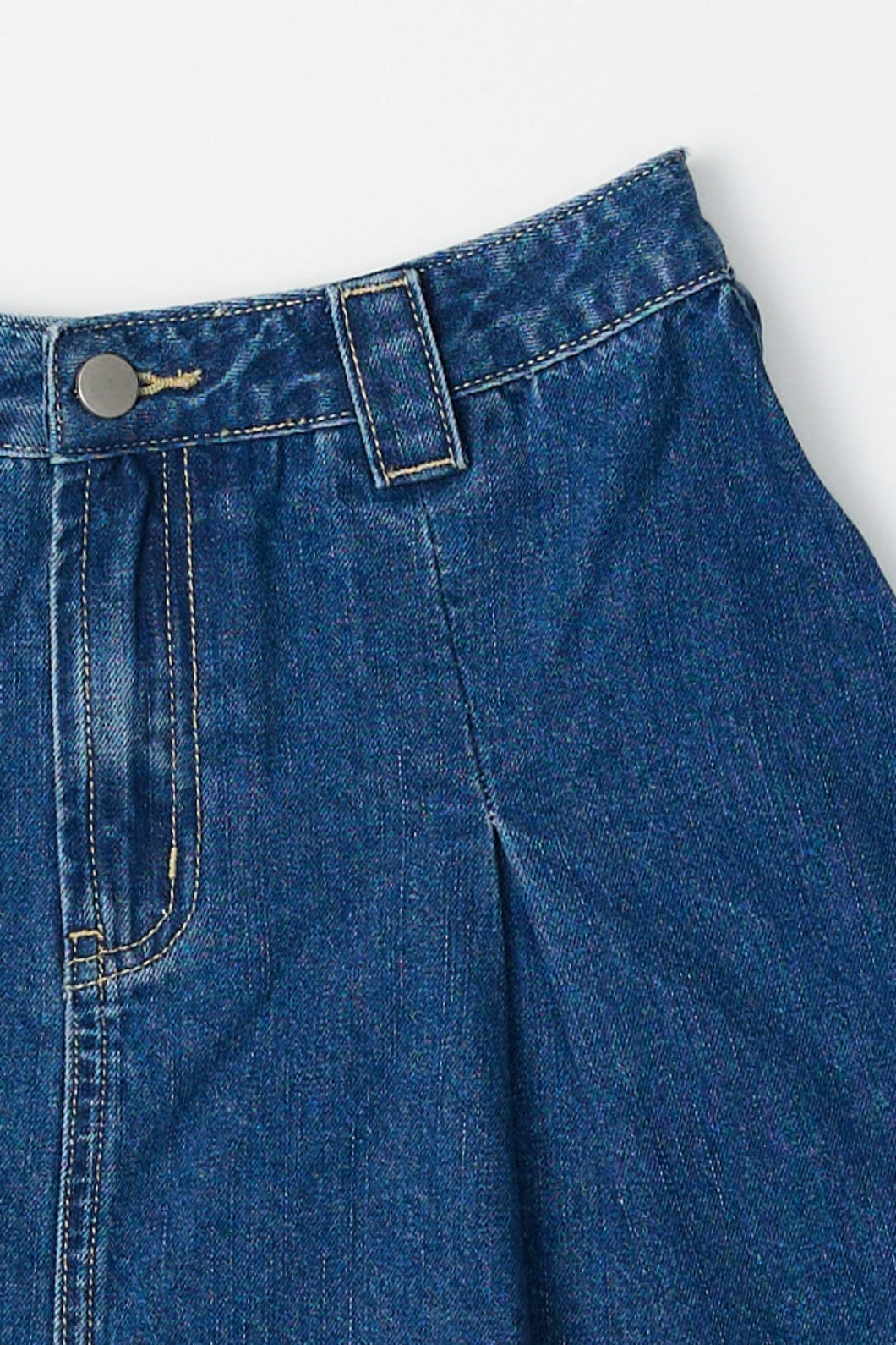 Carmel Denim Mini Skirt - Washed Blk or Med Denim