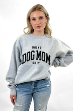 Load image into Gallery viewer, Dog Mom Crew Sweatshirt - Heather Grey w/ Black
