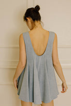 Load image into Gallery viewer, Denim Pleated Romper - Dusty Blue 
