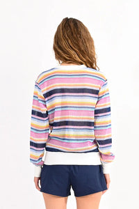 Light Knit Stripe Sweater - Multi