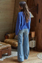 Load image into Gallery viewer, Easy Days Ahead Sweater - Royal Blue - Banana - Mocha
