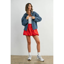 Load image into Gallery viewer, Embroidered Denim Jacket - Med Denim
