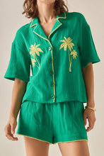 Load image into Gallery viewer, Colette Tropical Shirt - Green (SS1289T)
