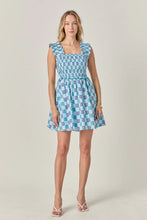 Load image into Gallery viewer, Smocked Print Mini Dress - Blue Multi Stripe - Blue Multi Floral (SS1307D - SS1308D)
