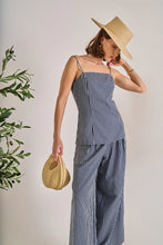 Load image into Gallery viewer, Vertical Striped Wide Leg Pants - Blue Multi (Style #HN5018P)
