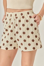 Load image into Gallery viewer, Textured Dots Shorts - Ivory/Brown (BH940P)
