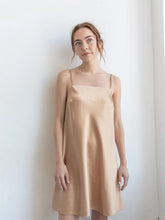 Load image into Gallery viewer, Everly Dress - Gold Satin

