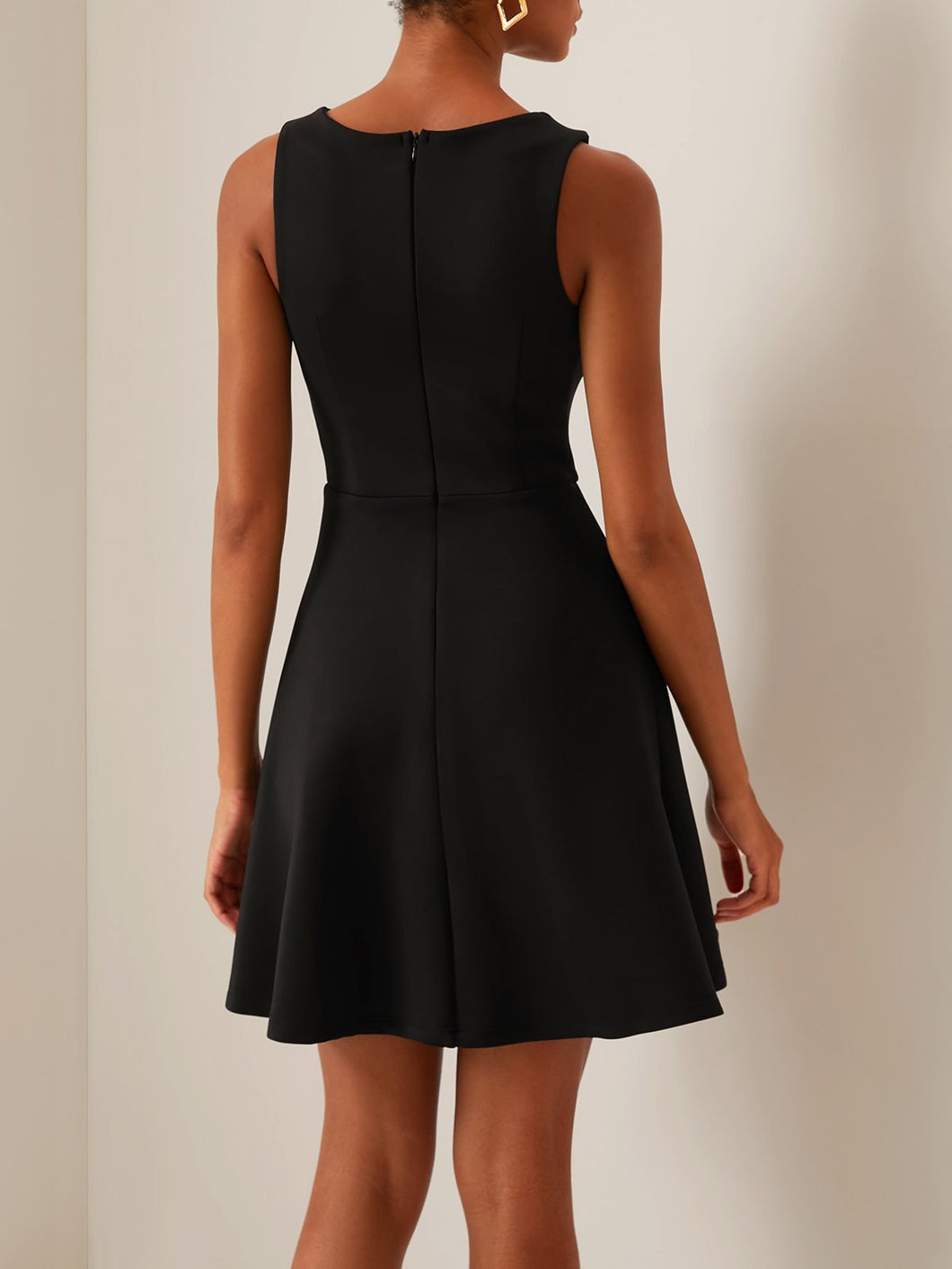 Crew Neck Flared Mini Dress Straight Line Boutique Crew Neck Flared Mini Dress Straight Line Boutique