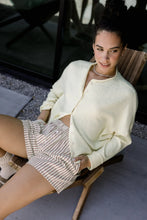 Load image into Gallery viewer, Piper Cardigan - Grey/White or Ivory/Black or Butter
