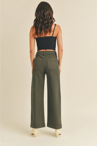 Eve Utility Jeans - Dark Denim - Fern Green