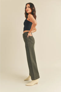 Eve Utility Jeans - Dark Denim - Fern Green