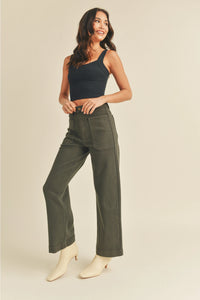 Eve Utility Jeans - Dark Denim - Fern Green