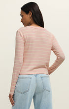 Load image into Gallery viewer, Ferris Striped Henley - Washed Pink
