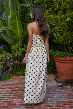 Load image into Gallery viewer, Fiora Midi Dress - Beige w/ Blk Polka Dots (Style L9233)

