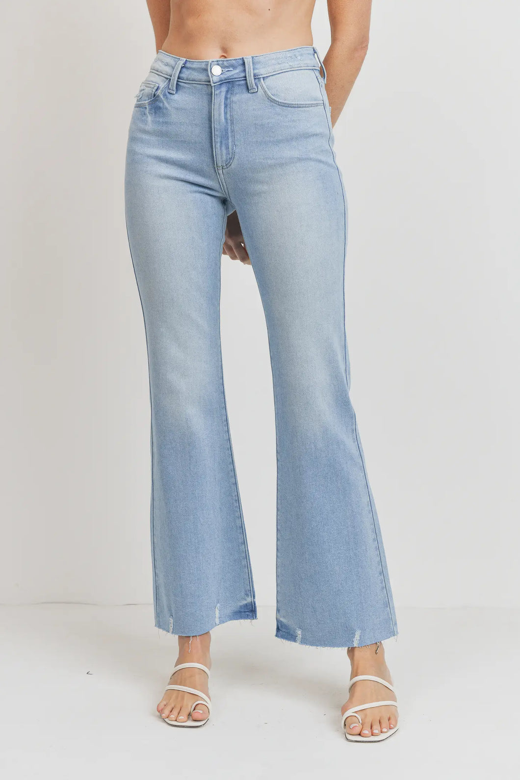 Bligh Flare Jean w/ Hem Detail - Light Wash