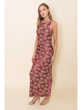 Load image into Gallery viewer, Floral Print Satin Maxi - Mauve
