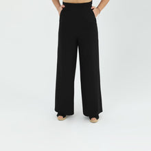 Load image into Gallery viewer, Flutter Sleeve Tie Knot Pant Set- Black
