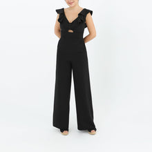 Load image into Gallery viewer, Flutter Sleeve Tie Knot Pant Set- Black
