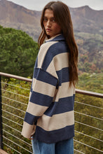 Load image into Gallery viewer, Fontaine Sweater - Navy/Cream - Green/Ivory (Style W2199)
